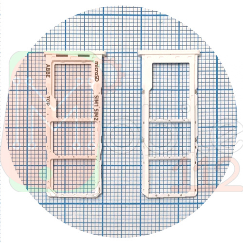 Держатель Sim карты Samsung Galaxy A22 A225F (белый на 2 SIM + Micro SD)