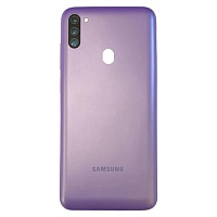 Задня кришка Samsung Galaxy M11 M115F (фіолетова оригінал Китай зі склом камери)