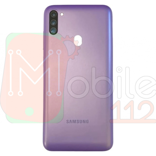 Задняя крышка Samsung Galaxy M11 M115F (фиолетовая оригинал Китай со стеклом камеры)