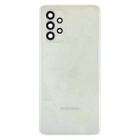 Задня кришка Samsung Galaxy A72 A725F, A72 5G A726B (біла оригінал Китай зі склом камери)