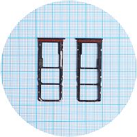 Держатель Sim карты и карты памяти Motorola Moto G04 XT2421-2 (черный на 2 SIM + Micro SD)