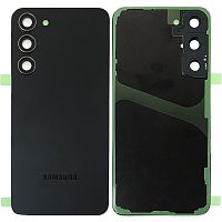 Задняя крышка Samsung Galaxy S23+ Plus 5G S916 (черная оригинал Китай со стеклом камеры)