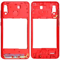 Рамка корпусу Samsung Galaxy A20 2019 (червона)