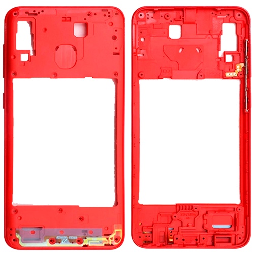 Рамка корпусу Samsung Galaxy A20 2019 (червона)