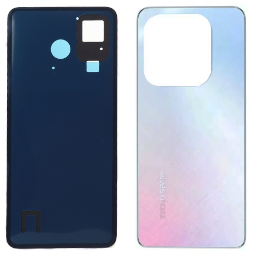 Задня кришка Tecno Spark 20 (біла, Cyber White оригінал Китай зі склом камери)