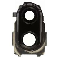 Скло камери Xiaomi Redmi Note 7, Note 7 Pro (чорне у рамці)