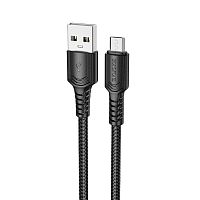 Кабель зарядки Borofone BX116 Certain USB A - Micro 2.4A 1м Чорний