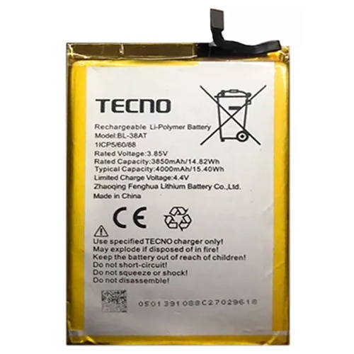 Акумулятор Tecno BL-38AT Pop 2 Power B1P (оригінал Китай 4000 mAh)