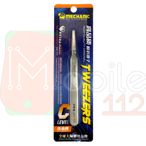 Пінцет Mechanic ST-13 прямий тупий, 120 мм