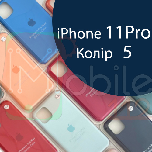 Чехол Silicone case для IPhone 11 pro оригинал (синий midnight blue №5) фото 2