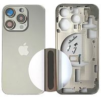 Корпус Apple iPhone 15 Pro в сборе (серый, Natural Titanium US без SIM)