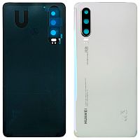 Задняя крышка Huawei P30 ELE-L29 (белая со стеклом камеры)