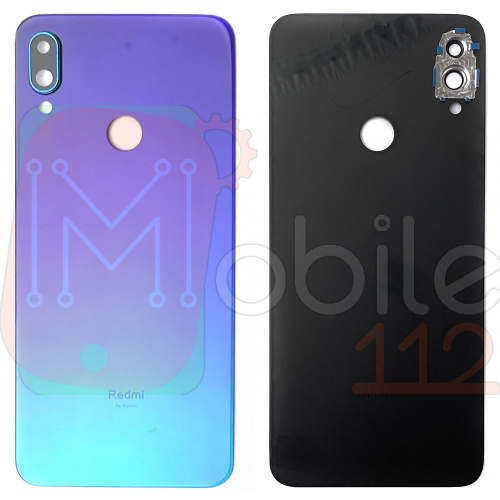 Задня кришка Xiaomi Redmi Note 7 m1901f7g, Redmi Note 7 Pro m1901f7s (фіолетова зі склом камери)