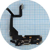 Шлейф Apple iPhone 13 Pro з роз'ємом зарядки та мікрофоном (сірий оригінал 100%)