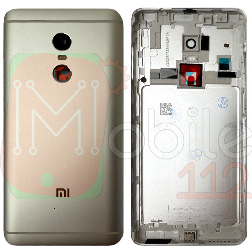 Задня кришка Xiaomi Redmi Note 4 (срібляста оригінал Китай зі склом камери)