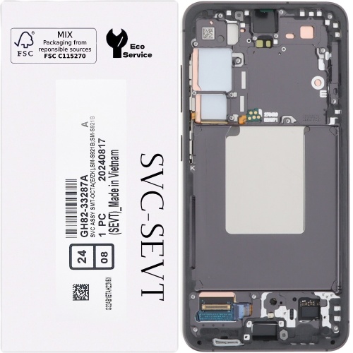 Дисплей Samsung Galaxy S24 S921 з тачскріном (оригінал 100% з чорною рамкою)