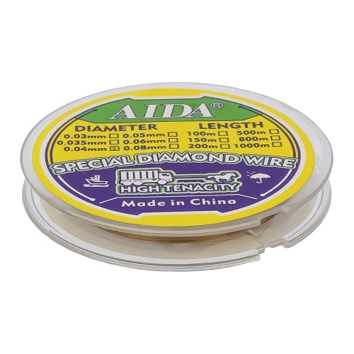 Дріт (струна) Aida 0,04 мм/ 100 м для розділення комплектів дисплей+тачскрин, підвищеної міцності Дріт (струна) Aida 0,04 мм/ 100 м для розділення комплектів дисплей+тачскрин, підвищеної міцності
