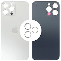 Задня кришка Apple iPhone 13 Pro Max (біла оригінал Китай з кільцями)