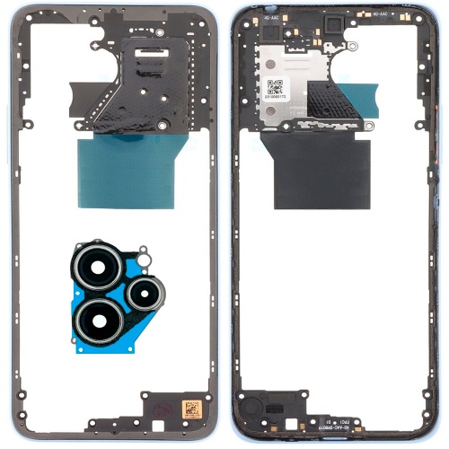 Рамка корпуса Xiaomi Redmi 12 (блакитна зі склом камери)