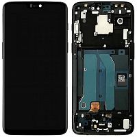 Дисплей OnePlus 6 A6003 + тачскрин (IN-CELL с черной глянцевой рамкой)