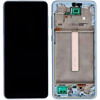 Дисплей Samsung Galaxy A33 5G A336B з тачскріном (OLED Small LCD з блакитною рамкою)