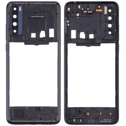 Рамка корпуса TCL 20 SE (черная со стеклом камеры)