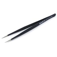 Пінцет прямий Baku A8 SS sa U.R.ESD з чорним антистатичним покриттям