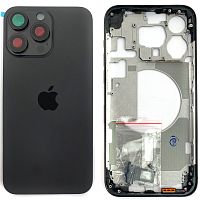 Корпус Apple iPhone 15 Pro Max в сборе (черный, Black Titanium EU)