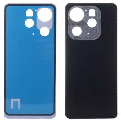 Задня кришка Tecno Spark 20 Pro (чорна оригінал Китай зі склом камери)