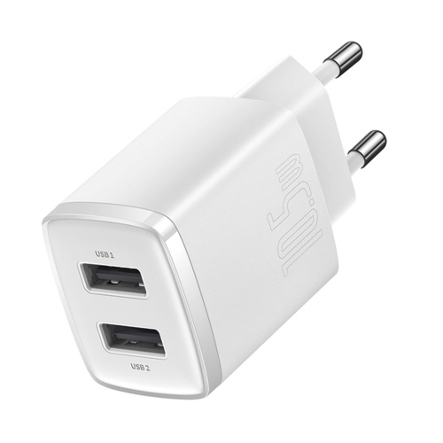 Мережевий адаптер Baseus Compact Charger 2 USB 10.5W (CCXJ010202) (білий)