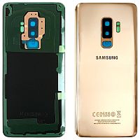 Задня кришка Samsung Galaxy S9 Plus G965F (золотиста оригінал Китай зі склом камери)