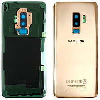 Задня кришка Samsung Galaxy S9 Plus G965F (золотиста оригінал Китай зі склом камери)