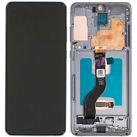 Дисплей Samsung Galaxy S20+ Plus G985F G986F  з тачскріном (OLED із сірою рамкою)