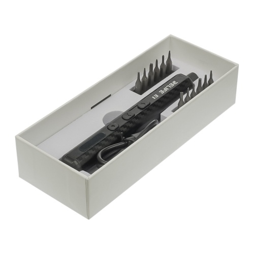 Аккумуляторная отвёртка Relife E1 Carbon c LED подсветкой и регулировкой крутящего момента (12 бит, USB-Type-C) фото 3