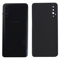 Задня кришка Samsung Galaxy A30s 2019 A307F (чорна оригінал Китай зі склом камери)