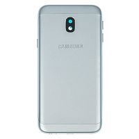 Задня кришка Samsung Galaxy J3 2017 J330F (срібляста оригінал Китай зі склом камери)
