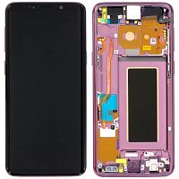 Дисплей Samsung Galaxy S9 G960F з тачскріном (OLED Small Glass з фіолетовою рамкою)