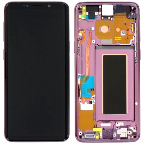 Дисплей Samsung Galaxy S9 G960F з тачскріном (OLED Small Glass з фіолетовою рамкою)