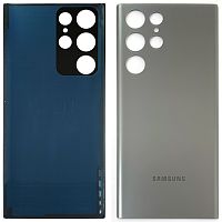 Задня кришка Samsung Galaxy S22 Ultra 5G S908 (срібляста оригінал Китай)