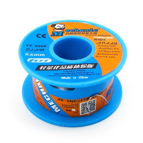 Припій Mechanic TY-V866 0,6 мм, 40 г, Sn 63%, Pb 37%