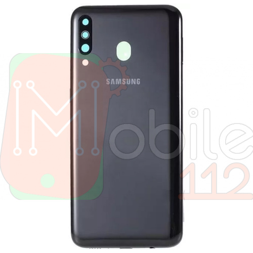 Задняя крышка Samsung Galaxy M30 M305F (черная со стеклом камеры)