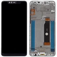 Дисплей Nokia 5.1 Plus, X5 TA-1105 з тачскріном (оригінал Китай з білою рамкою)