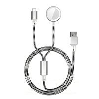 Кабель зарядки Azeada PD-W13 2 in 1 Wireless Charger for iWatch