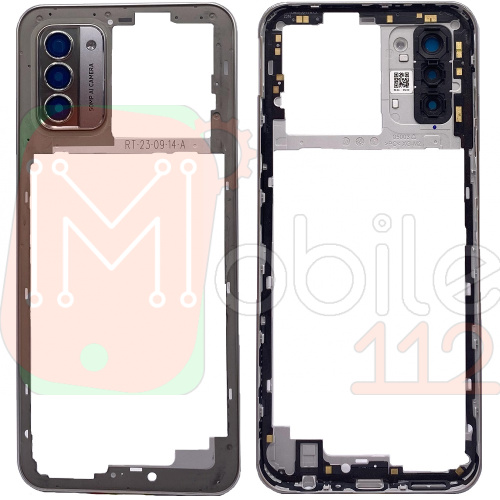 Рамка корпусу Nokia G42 (сіра без скла камери)