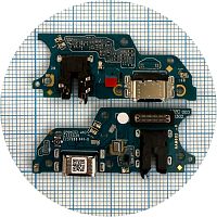 Шлейф Realme Note 50 с разъемами зарядки, наушников и микрофоном - нижняя плата (AAA)