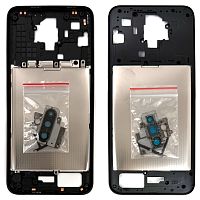 Рамка корпуса Oppo A5 2020, A8, A9 2020, A11 (чорна зі склом камери)