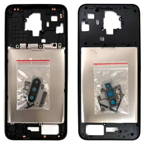 Рамка корпуса Oppo A5 2020, A8, A9 2020, A11 (чорна зі склом камери)