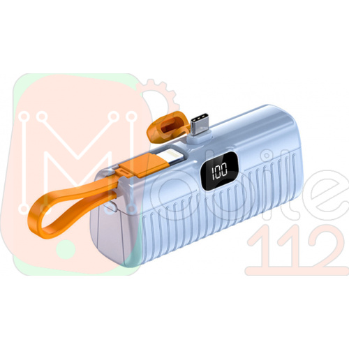 Power Bank Павербанк WUW Y134 Mini Type-C 5000mAh Блакитний
