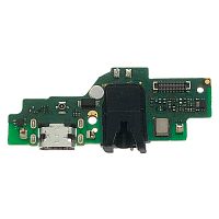 Шлейф Infinix Hot 10 Lite X657B з роз'ємами зарядки, навушників та мікрофоном - нижня плата (оригінал Китай)