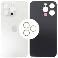 Задня кришка Apple iPhone 13 Pro (срібляста оригінал Китай з кільцями)